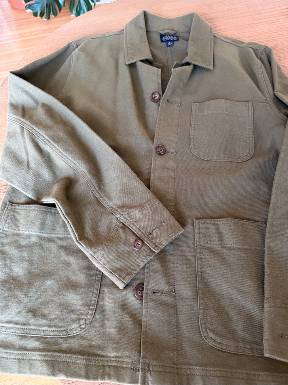 J. Crew Olive Green Cotton Chore Jacket - Picture 3 of 4